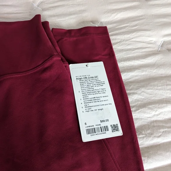 Brand New Lululemon Align Cropped Leggings (Size 6, 23") - Picture 4 of 5
